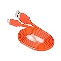 GGZZ Replacement Micro USB Cable Flat Charging Power Cord Compatible for JBL Charge 2 3, Flip 2 3 4, Pulse 2 Go, Clip Plus, Micro II, Trip, Charge 2