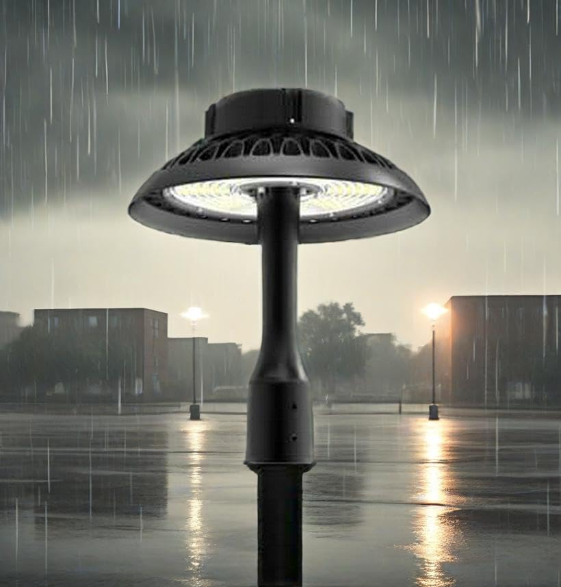 KRLED Post Top 60W LED Circular Area Light Garden Pole Lights