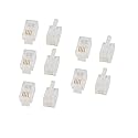 uxcell 10 Pcs RJ09 Connector, 4P4C RJ09 Modular Telephone Plugs Jack for Phone Line Cord, Standard Phone Jack Adapter Connectors Crimp End Crimper