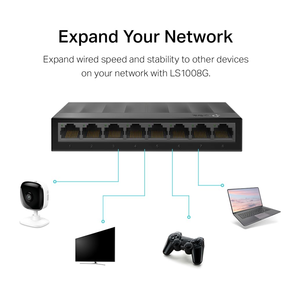 TP-Link LS1008G, Litewave 8 Port Gigabit Unmanaged Switch