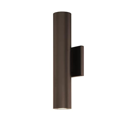 WAC Lighting dweLED, Caliber 2 Light LED Indoor and Outdoor Wall Light 3000K in Bronze