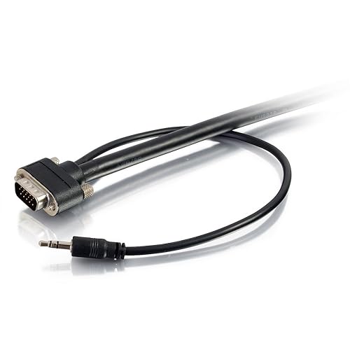 C2G Legrand In-Wall A/V Cable, 25 Foot Audio Video Cable, Black 3.5MM Stereo Audio Video Cable, CMG-Rated Male to Male A/V Cable, 1 Count, C2G 50228