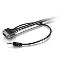 C2G Legrand In-Wall A/V Cable, 25 Foot Audio Video Cable, Black 3.5MM Stereo Audio Video Cable, CMG-Rated Male to Male A/V Cable, 1 Count, C2G 50228