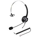 Callez Phone Headsets RJ9 with Noise Cancelling Microphone, Corded Office Telephone Headset Compatible with Polycom VVX201 VVX250 VVX350 VVX311 VVX310