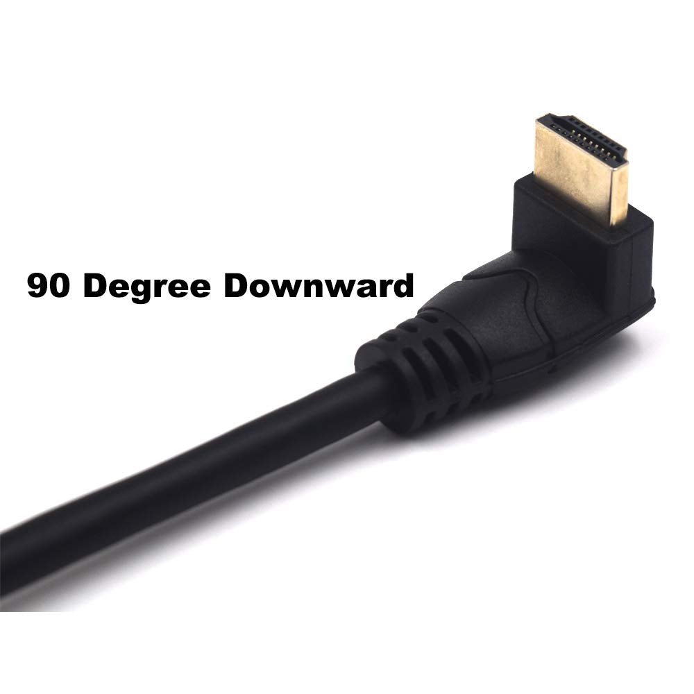 Kework 2 Feet 48Gbps HDMI 8K@60Hz Ultra HD Cable, Down Angle Male to Down Angle Male HDMI 2.1 High Speed Shield Cord for Xbox TV PS4 PS5 Switch
