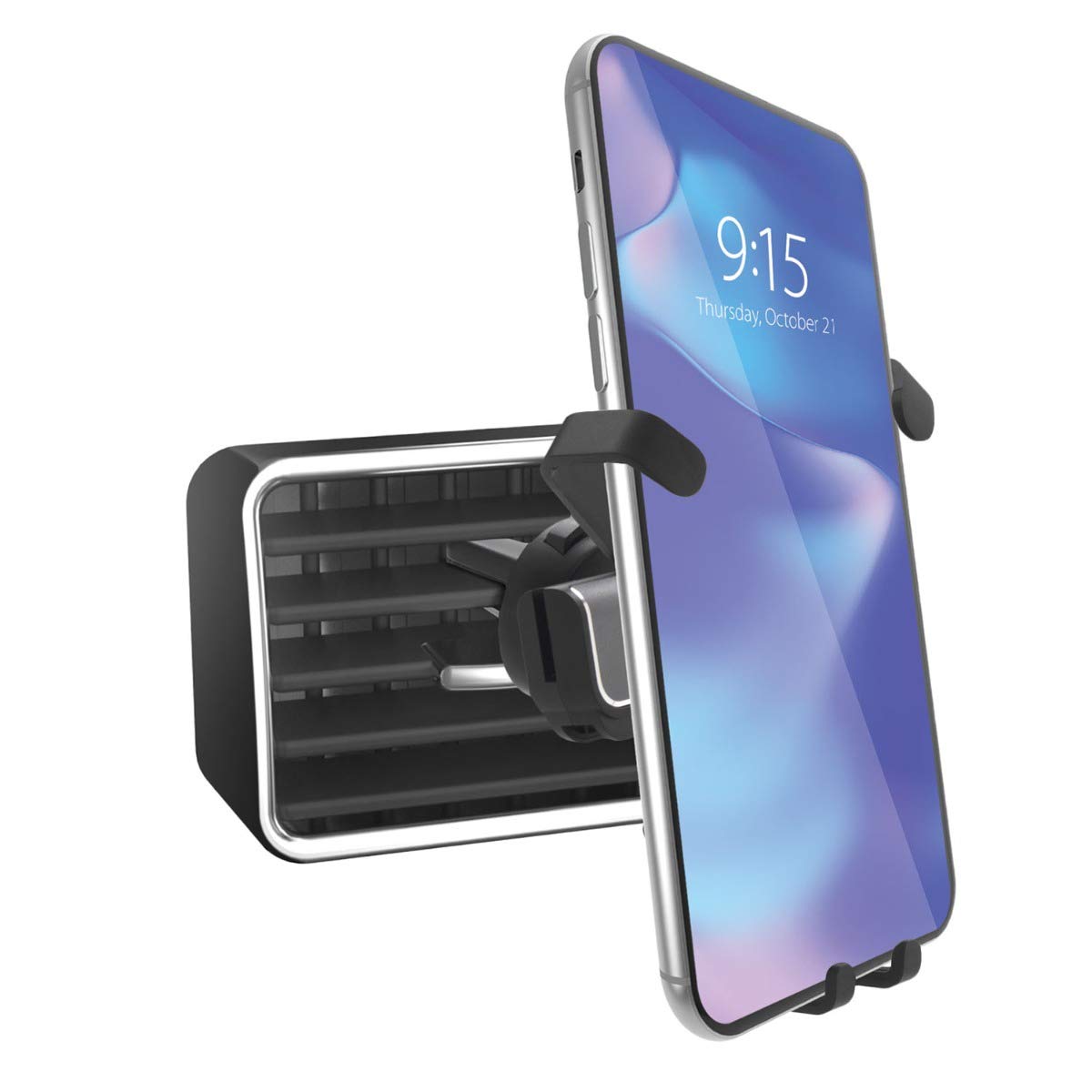 Bracketron AutoGrip Universal Car Vent Phone Mount - 360° Rotatable, Hands-Free Gravity Holder, One-Hand Operation, Secure Air Vent Hook, Fits iPhone