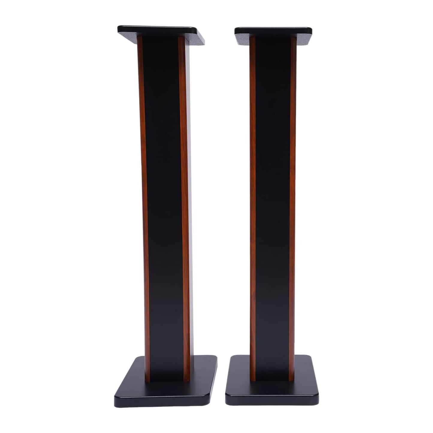 Hteedy 35.4" Speaker Stand 23.9lb Rosewood Wood Grain Column 35.4 in Height Home Theater Bookshelf -1 Pair
