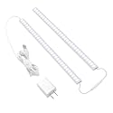 Plug-in Under Cabinet Lighting, 2pcs 12 Inch Dimmable Closet Light, Cold White 6000K Linkable USB LED Light Bar, Memory Function, Under Counter Lights