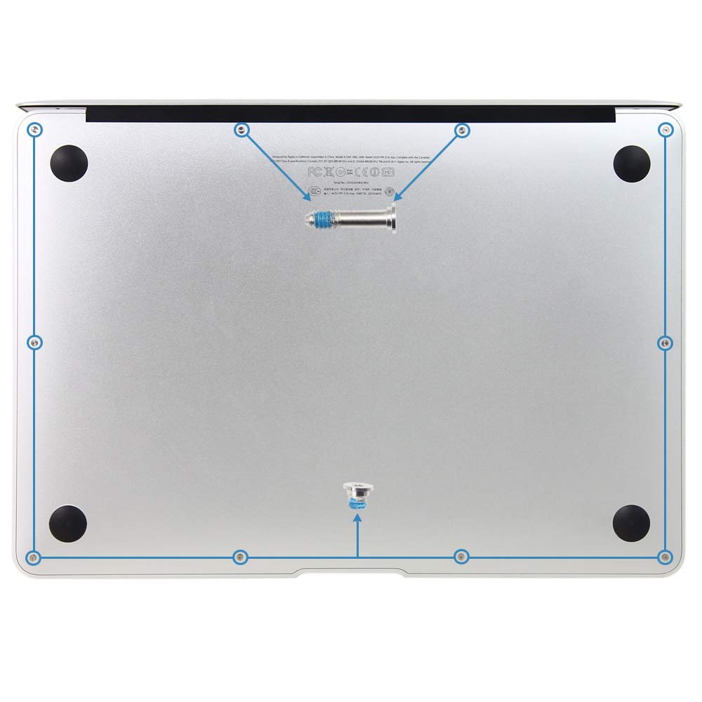 GODSHARK Replacement Screws with Screwdriver for MacBook Air 13 inch A1369 A1466 2010-2017, Unibody Bottom Case Cover P5 Pentalobe Repair Replacement