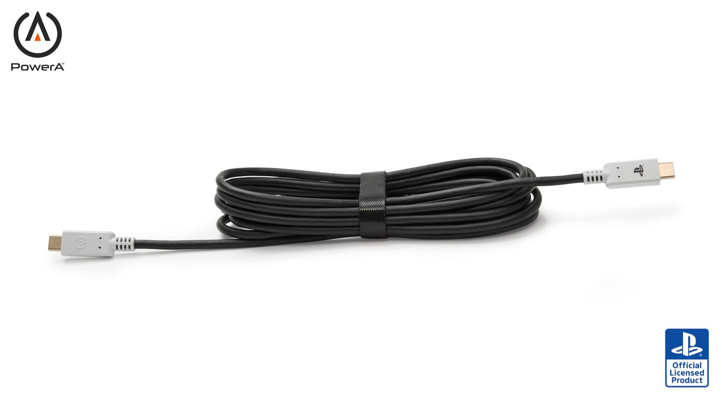 PowerA USB-C® to USB-C 10 ft. Cable for PlayStation®5, Charge and Play, Recharge, DualSense Edge Compatible, PSVR2 Compatible, PS Portal Compatible
