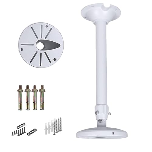 WiTi Extendable Pole Mount for Security Surveillance Cameras, Ceiling Mount Bracket for Bullet Camera,Solid Metal Max 60CM