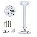 WiTi Extendable Pole Mount for Security Surveillance Cameras, Ceiling Mount Bracket for Bullet Camera,Solid Metal Max 60CM