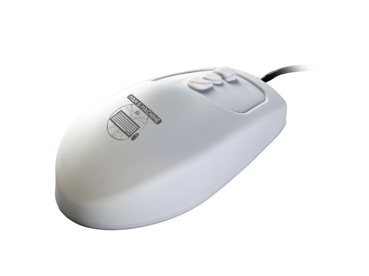 Man & Machine Mighty Mouse, Sealed Waterproof - White