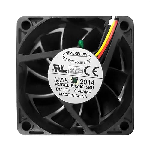 Everflow 60x15mm 12 volt 3 wire/ 3 pin fan with thermistor #R126015BUT