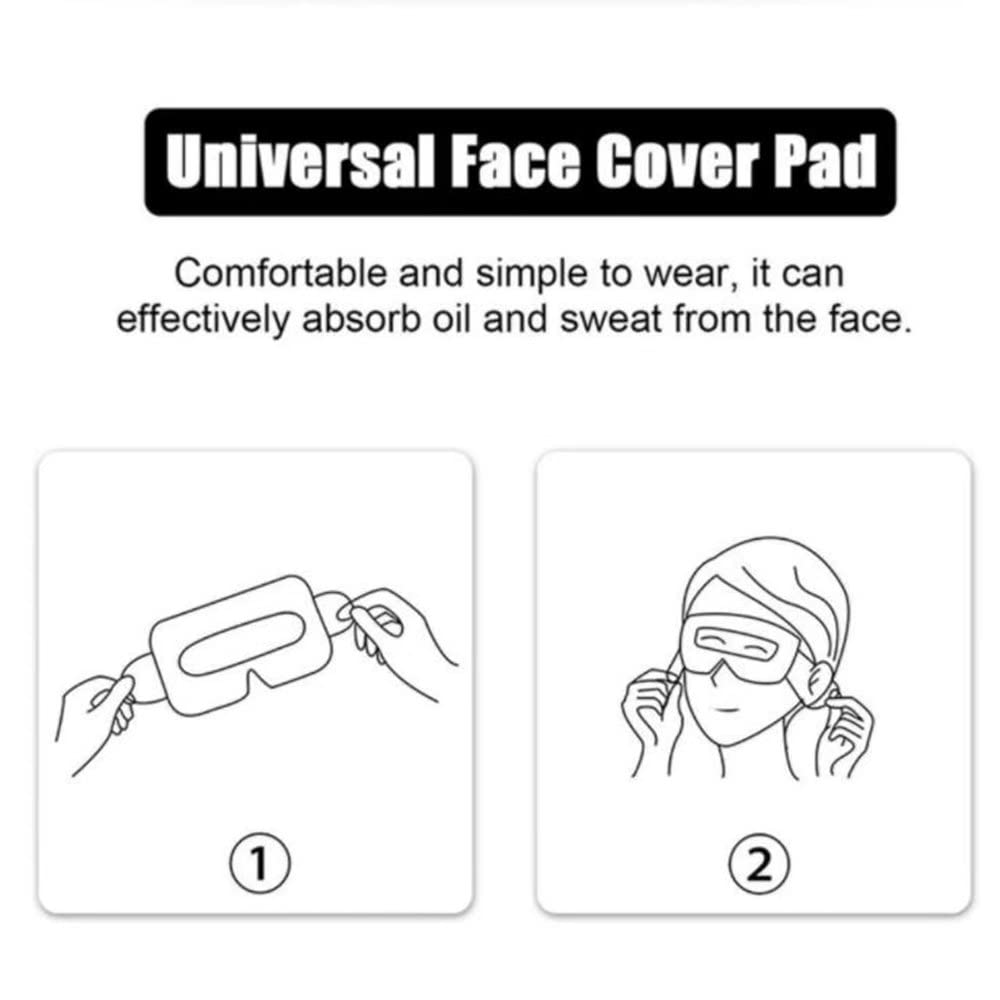100 Pack Disposable VR Mask Sanitary VR Eye Covers VR Mask for VR Face Mask,Virtual Reality Face Mask Compatible with HTC Vive Pro/PS VR/Gear