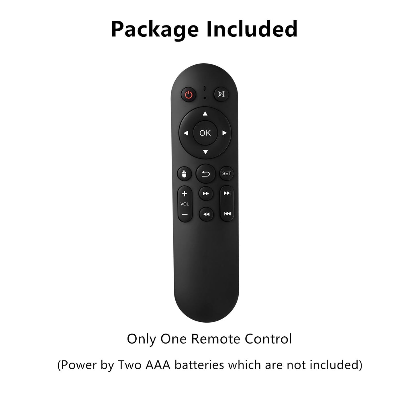 Replacement Remote Control for 4K Media Player, IR Remote Control Only for fnetic Media Player HD19/HD29 Model