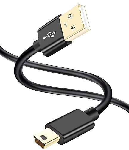 SCOVEE Mini USB Cable for Canon PowerShot Rebel EOS DSLR ELPH Digital Camera,Mini B Cord for GoPro Hero 3+,HD,MP3 Player,PS3 Controller