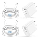 iPhone 17 16 15 Charger 40W Super Fast Charging USB C Charger Block iPhone 17 16 15 Air Pro Max Charger with 6FT &10FT Type C Charger Cable for Apple