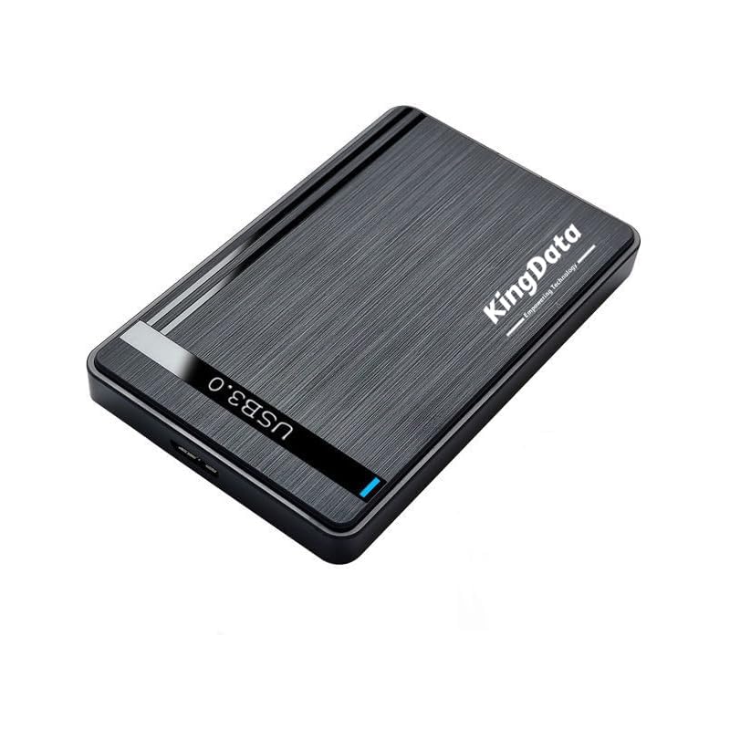 KingData SSD HDD Hard Drive Enclosure 2.5" inch SATA III USB 3.0 Caddy Case External Reader Laptop Fast Data Transfer UASP Cable Included Tool-Free