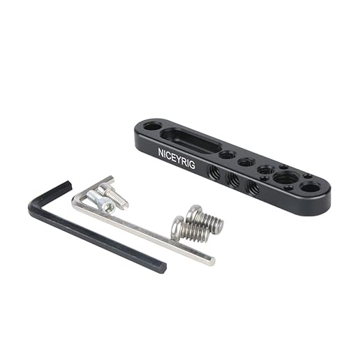 NICEYRIG Multi-Functional Mounting Plate, Cheese Bar with 1/4'' 3/8'' Thread Applicable for Liliput 619AH 819AH FA1011 FA1013, Camera Rig