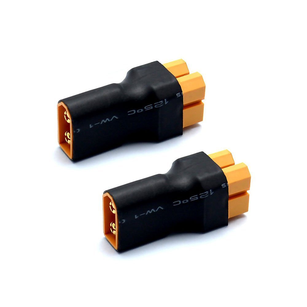 Yiqigou 2pcs XT60 Parallel Connector 1-Male XT60 Plug to 2-Female XT60 Plug Battery Pack Parallel Connector Adapter for RC Lipo Battery