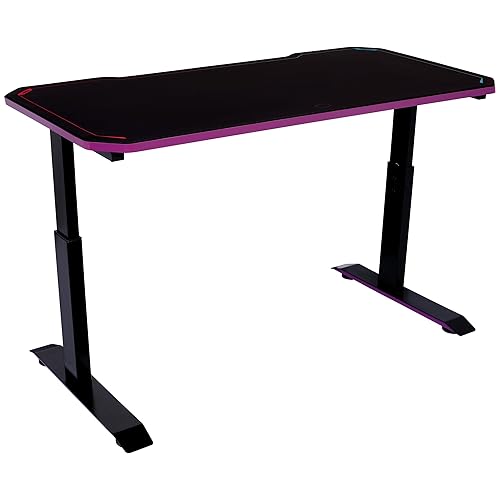 Cooler Master GD120 V1 PC Gaming Desk, Full Surface Water-Repellent Mousepad, 220lbs Weight Support, 3 Height Levels, Cable Management Tray, 47.2D x