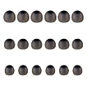 Earbud Tips Soft Silicone Earbuds Replacement Tips Fit for in-Ear Headphones(Inner Hole from 3.8mm -4.2mm Earphones) 9 Pairs S/M/L,Black
