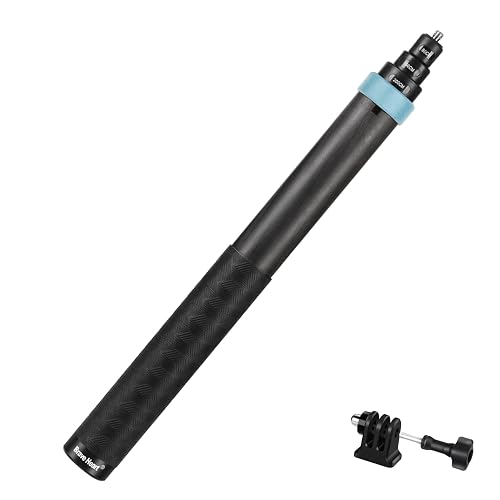 2-Meter/6.5-Foot Retractable Carbon Fiber Invisible Selfie Stick for Insta360 ONE X5 X4 X3 R RS X Insta 360 GO 2 3,for Go Pro Max Hero 13 12 11 10 9 8