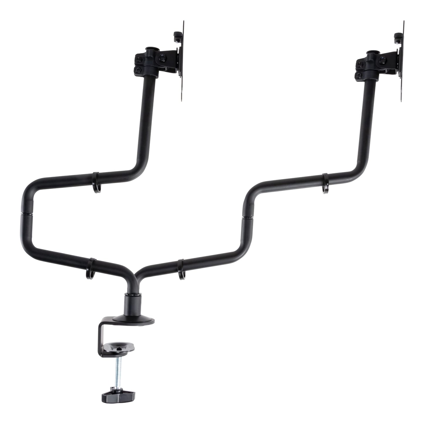 Allsop Dual Monitor Desk Mount Kit, Full Motion arms with Clamp On Mounting Base, Holds Two Computer Screens
