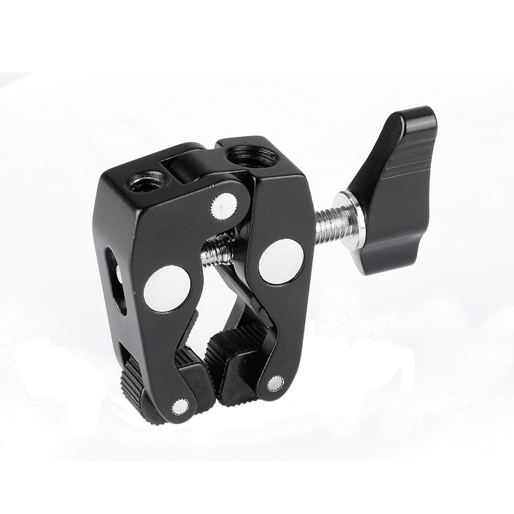 Kayulin Super Crab Clamp with 1/4"-20 Mounting Points for Photo Studio Kit(2 Piece,Black)