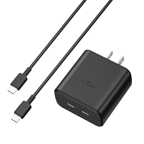45W USB C Dual Port Super Fast Charger for Samsung Galaxy S25/S25 Ultra/S25+/S24 Ultra/S24/S24+/S23/S22/iphone 17
