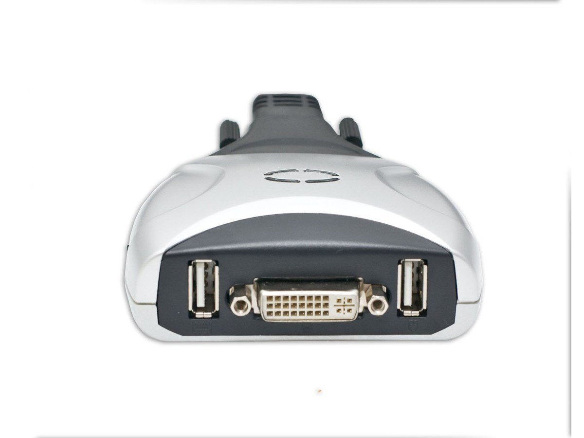 I/O Crest 2 Port DVI + USB KVM Switch with Audio and Mic Support (SY-KVM20075)