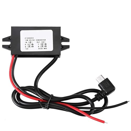 DC-DC 12V to 5V 3A Micro USB Converter 15W Voltage Step Down Regulator USB Power Adapter for Car Smartphone (Converter 2)
