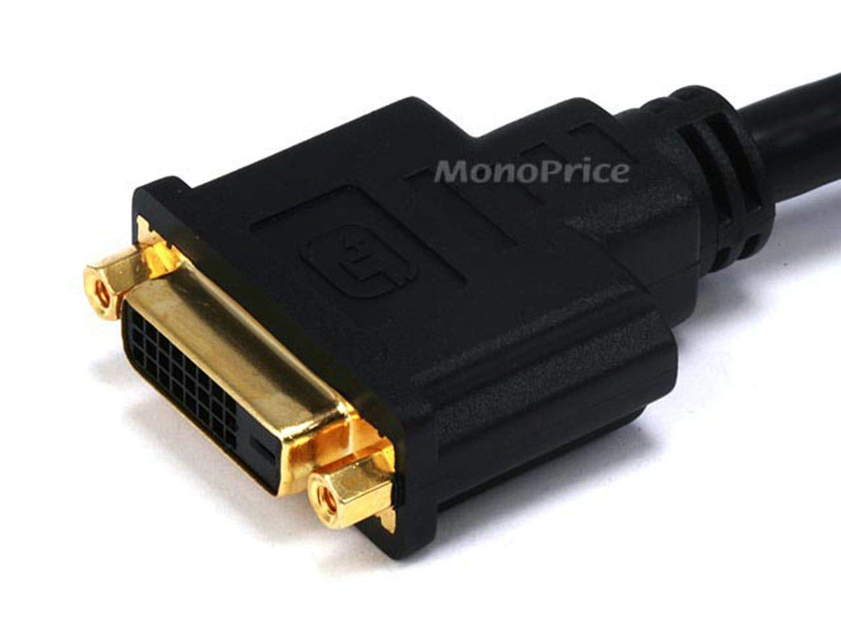Monoprice 102406 10-Feet 28AWG Dual Link DVI-D M/F Extension Cable, Black