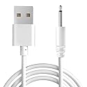 ToneFusion DC Charging Cable USB 16mm Charger Cord Replacement (White) - 3.3ft Cord Fast Charging for Rechargeable Adult Toys Vibrators