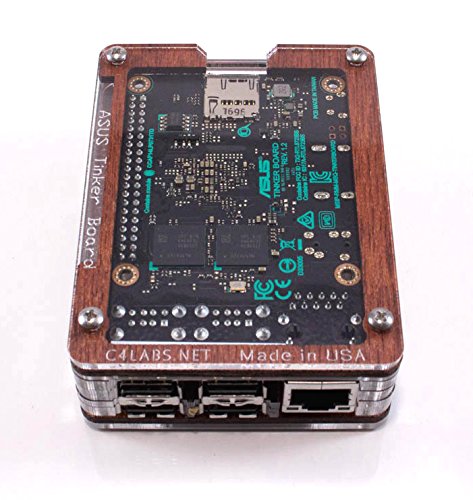 Zebra Wood Case with Fan for ASUS Tinkerboard ~ C4Labs