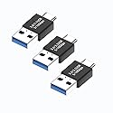 rgzhihuifz USB 3.1 Male to USB C Male Adapter USB A to USB C Connector 10Gbps, Compatible with Mobile Phones, Computers, Notebook Computers, Black【3…