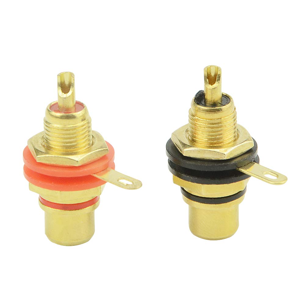 WMYCONCONG 14 PCS RCA Panel Mount Plug Female Audio Terminal Jack Socket Adapter Connector