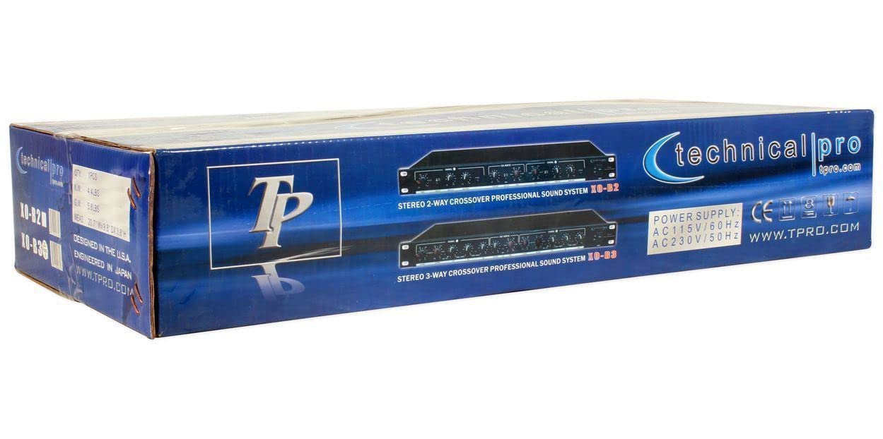 Technical Pro XO3 Professional 3 -Way Crossover with Sub Output New