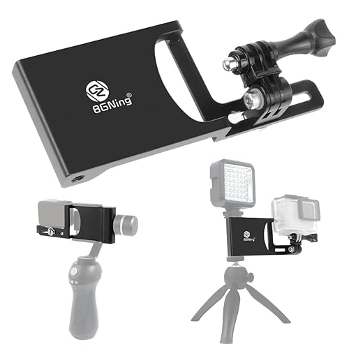 BGNing Aluminum Aloy Gimbal clamp Conversion Board for Sports Camera Stabilizers Gpo 8 Action Camera Selfie Handle Adapter Plate