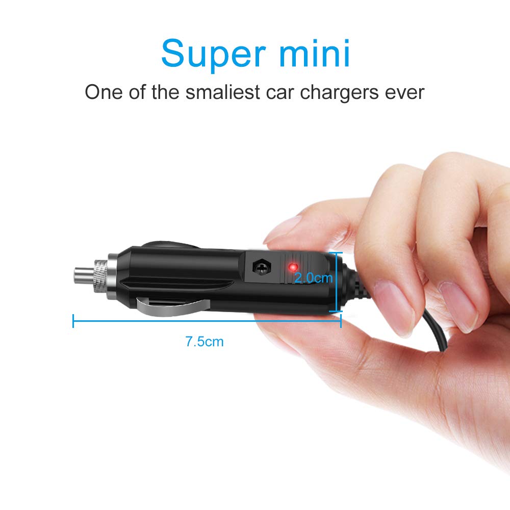 12V Car Charger Compatible with Portable DVD Player DBPOWER Sylvania RCA, Snailax Seat Cushion, Spectra S1 S2 Breast Pump Car Cigarette Lighter Power