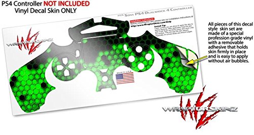 WraptorSkinz Decal Vinyl Skin Compatible with Sony PlayStation 4 Controller HEX Green (Controller NOT Included)