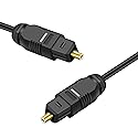 TNP Digital Optical Audio Cable 12 Feet S/PDIF Fiber Optic Cable Toslink TV Optical Cable for Soundbar, Home Theater, Speaker Wire, TV, PS4, Xbox Male