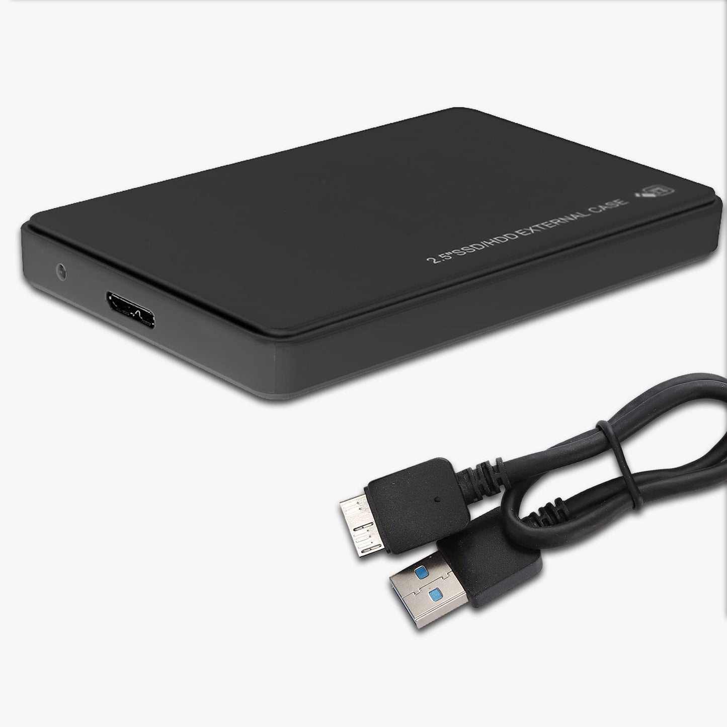 ASHATA 2.5 Inch Enclosure, Portable Hard Drive Case with USB 3.0 for Laptop Drive SSD, Support 2.5 Inch for SATA/ for SATA 2/ for SATA 3 and SSD Solid