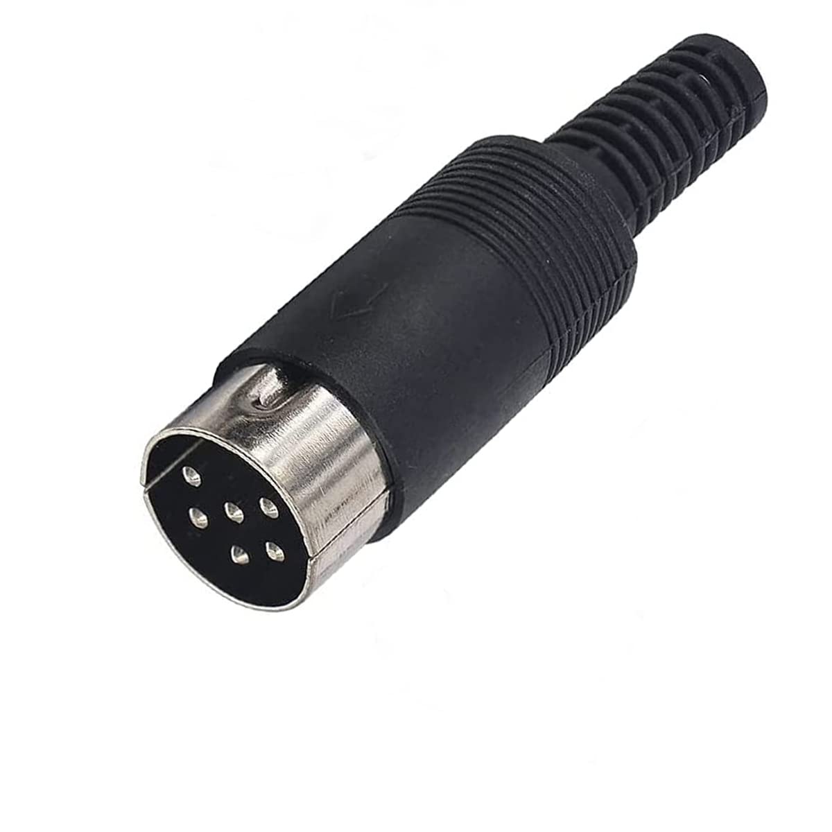 Black Plastic Shell 6Pin Male + Female DIN Adapter Audio Socket Interface AV Connector - (3 Sets)