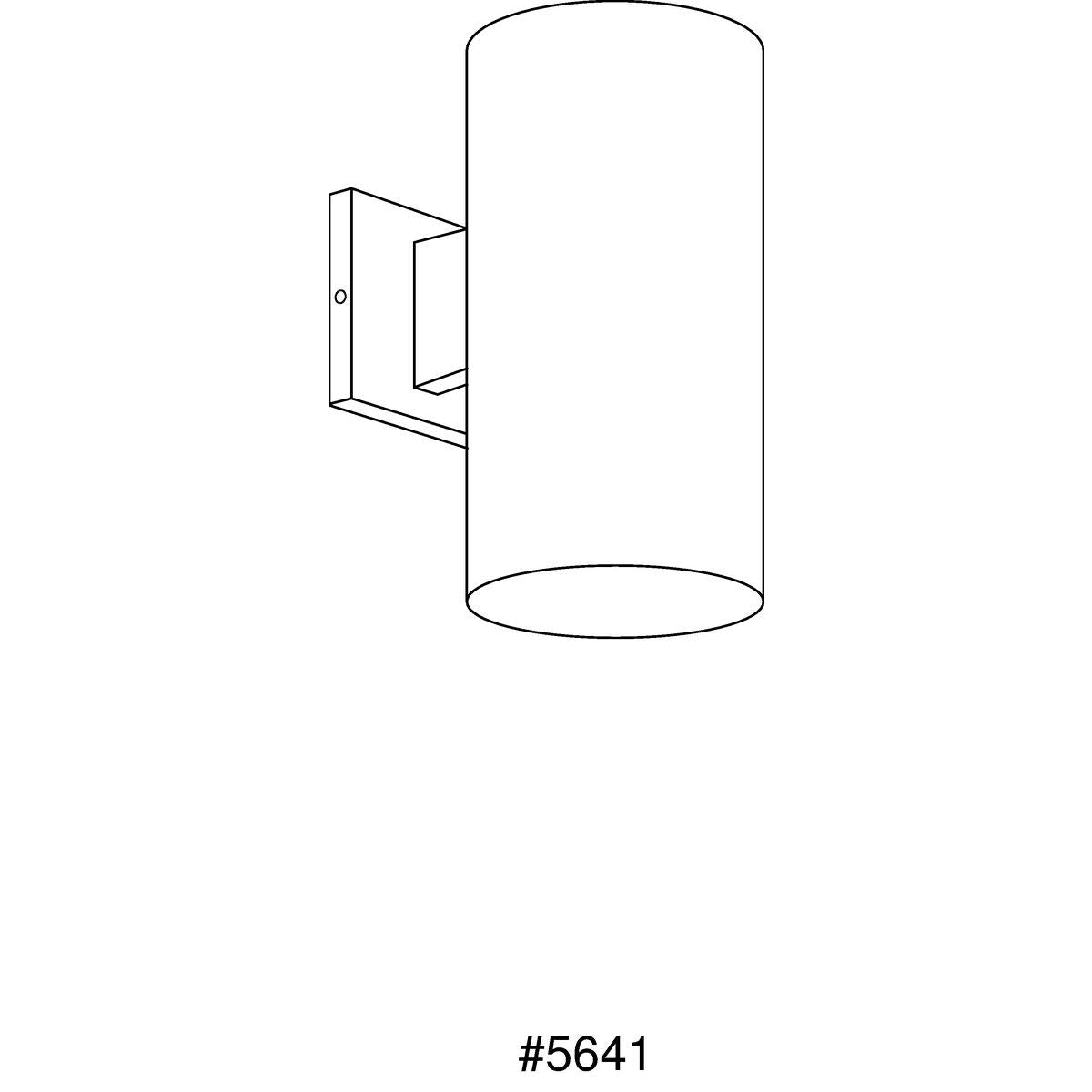 Progress Lighting 6-Inch Cylinder Outdoor Wall Sconce, 1-Light Modern Wall Mount Light, Interior and Exterior Lighting for Home or Porch, Aluminum