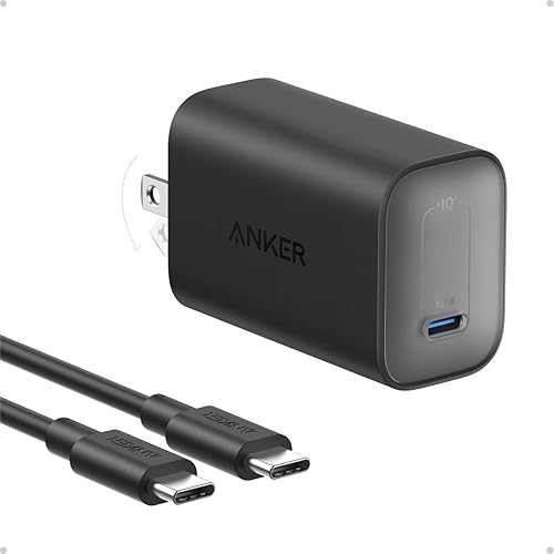 Anker Laptop Charger, 100W Foldable Type C Charger Fast Charging for MacBook, iPhone 17 Series, and All USB C Devices(6FT USB-C Cable Included