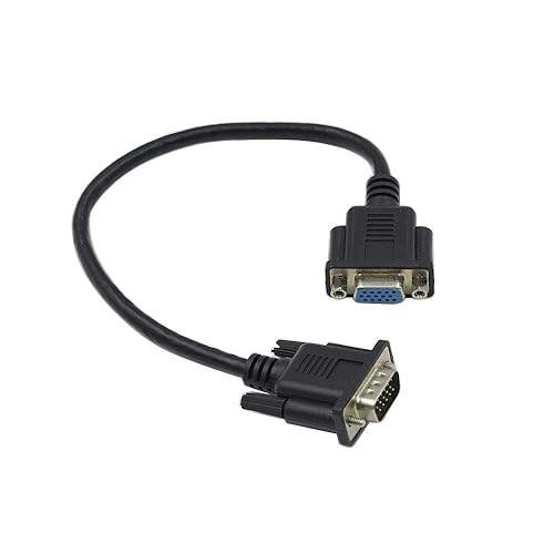 Hxchen 30cm/1ft 15Pin VGA Extension Cable, Male to Female Cable