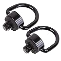 Foto&Tech Stainless Steel 1/4"-20 Rubber Padded D Ring Screw, D-Shaped Ring Camera Sling Screw for Shoulder Straps, Wrist Straps, Selfie Sticks