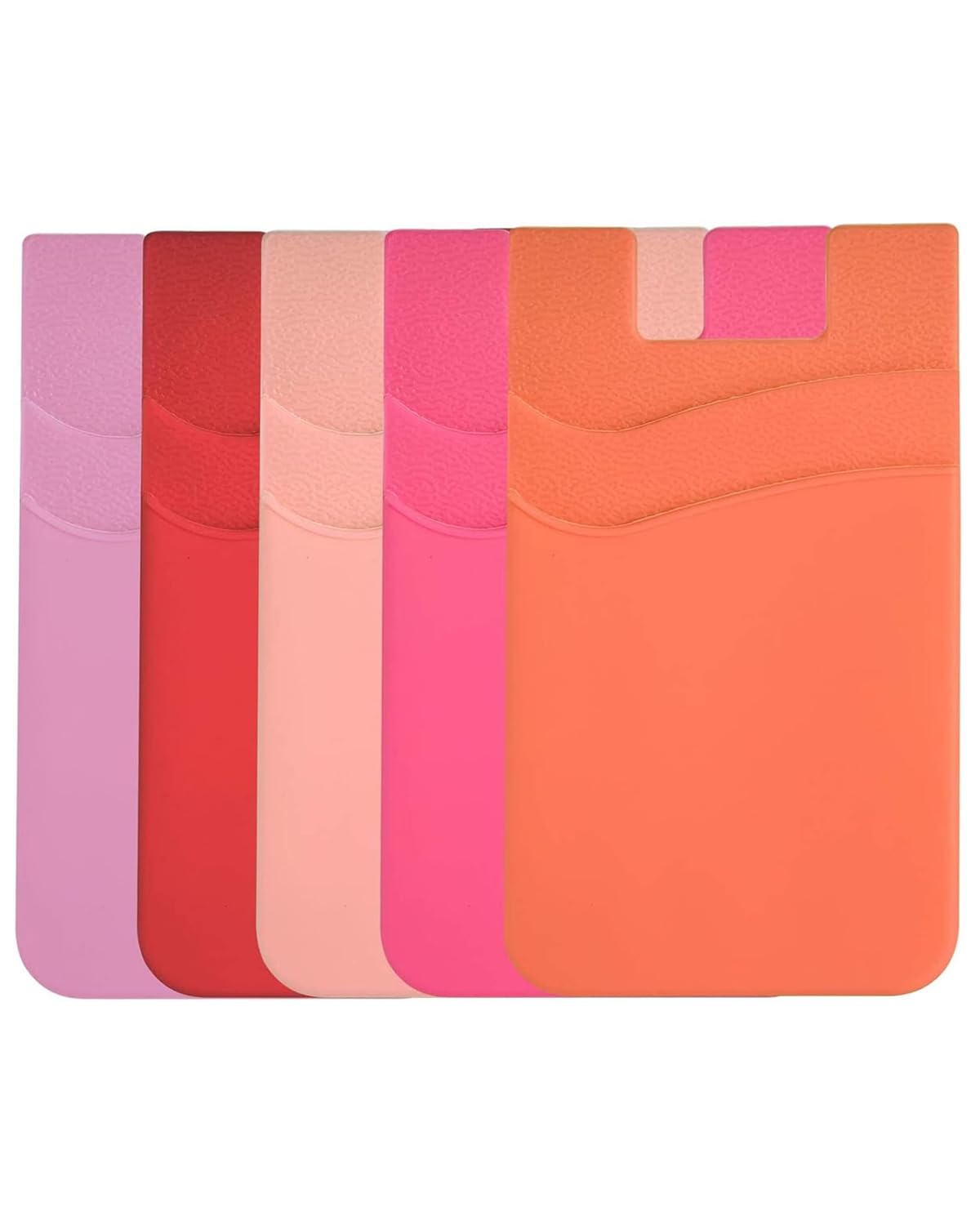 BIAJIYA Card Holder for Phone Case, Silicone Phone Card Holder Stick On Phone Wallet, Sticky Wallet ID/Credit Card Holder Pouch for iPhone Samsung